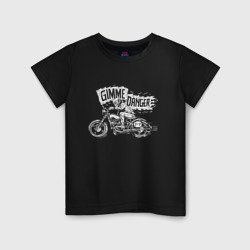 Детская футболка хлопок Gimme danger - motorcycle - motto