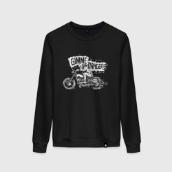 Женский свитшот хлопок Gimme danger - motorcycle - motto