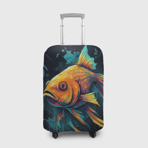 Чехол для чемодана 3D Золотая рыбка: арт нейросети, цвет 3D печать
