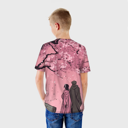 Детская футболка 3D Влюбленные: арт нейросети, цвет 3D печать - фото 4