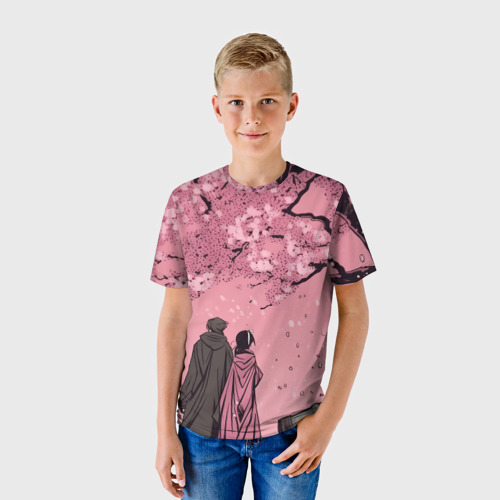 Детская футболка 3D Влюбленные: арт нейросети, цвет 3D печать - фото 3