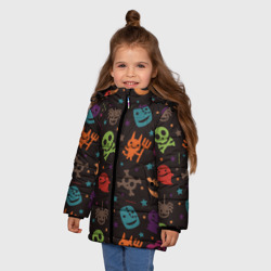 Зимняя куртка для девочек 3D Весёлый хэллоуин - фото 2