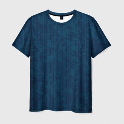 Мужская футболка 3D Синий абстракция полосы