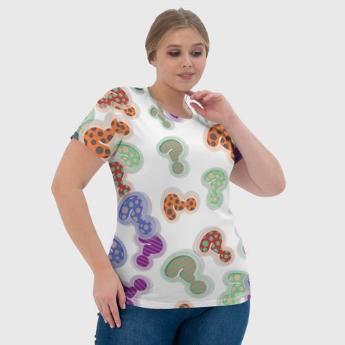 Женская футболка 3D Вопросики, цвет 3D печать - фото 6