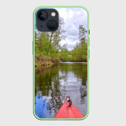 Чехол для iPhone 14 Красная байдарка