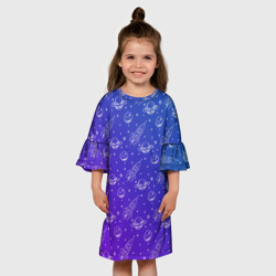 Детское платье 3D Ракеты и планеты - фото 2