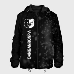 Мужская куртка 3D Danganronpa glitch на темном фоне: по-вертикали