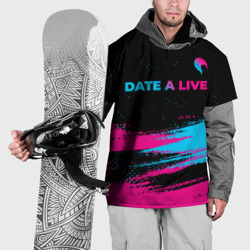 Накидка на куртку 3D Date A Live - neon gradient: символ сверху
