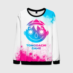 Мужской свитшот 3D Tomodachi Game neon gradient style