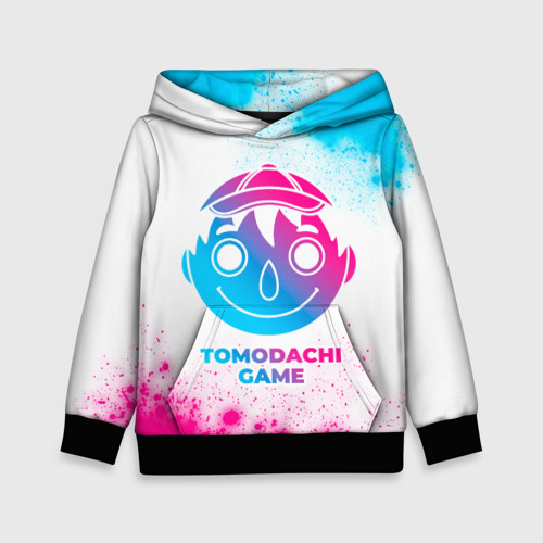 Детская толстовка 3D Tomodachi Game neon gradient style, цвет черный