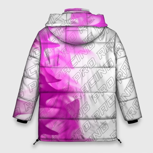 Женская зимняя куртка 3D с принтом BYD pro racing: по-вертикали, вид сзади #1