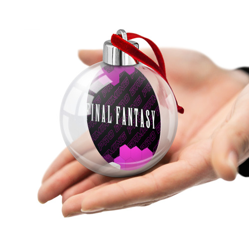 Ёлочный шар Final Fantasy pro gaming: надпись и символ - фото 2