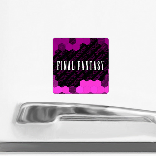 Магнит виниловый Квадрат Final Fantasy pro gaming: надпись и символ - фото 2