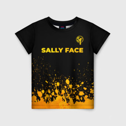 Детская футболка 3D Sally Face - gold gradient: символ сверху