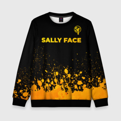 Детский свитшот 3D Sally Face - gold gradient: символ сверху