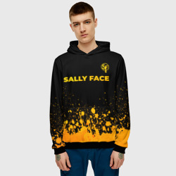 Мужская толстовка 3D Sally Face - gold gradient: символ сверху - фото 2