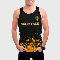 Мужская майка 3D Sally Face - gold gradient: символ сверху - фото 2