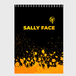 Скетчбук Sally Face - gold gradient: символ сверху