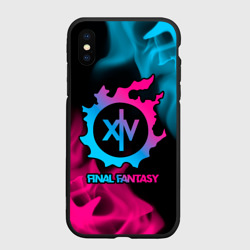 Чехол для iPhone XS Max матовый Final Fantasy - neon gradient