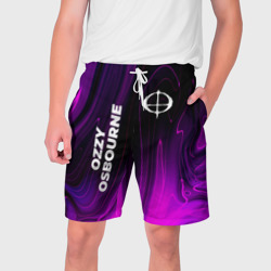 Мужские шорты 3D Ozzy Osbourne violet plasma