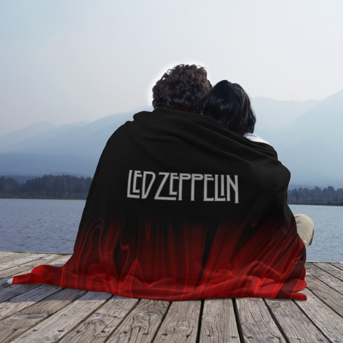 Плед 3D Led Zeppelin red plasma, цвет 3D (велсофт) - фото 3