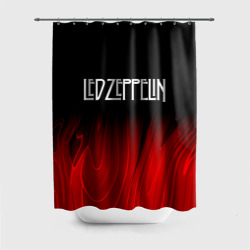 Штора 3D для ванной Led Zeppelin red plasma