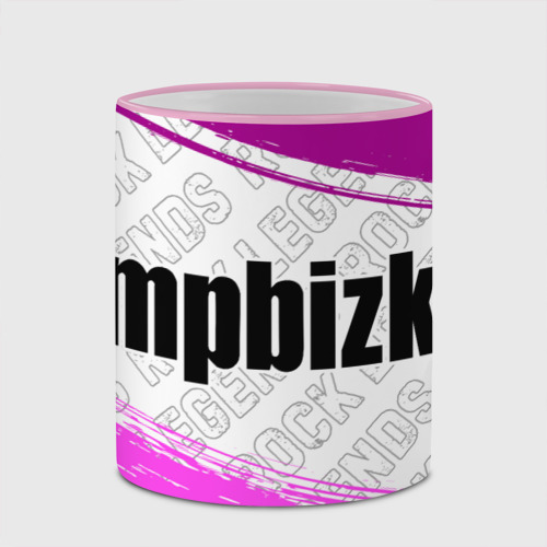 Кружка с полной запечаткой Limp Bizkit rock Legends: надпись и символ, цвет Кант розовый - фото 4