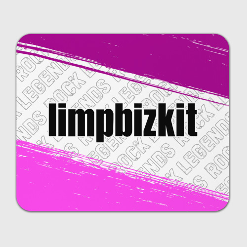 Прямоугольный коврик для мышки с принтом Limp Bizkit rock Legends: надпись и символ, вид спереди №1