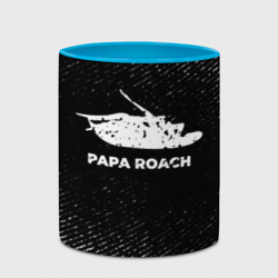 Кружка с полной запечаткой Papa Roach с потертостями на темном фоне - фото 2