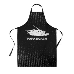Фартук 3D Papa Roach с потертостями на темном фоне