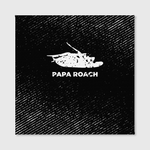 Холст квадратный Papa Roach с потертостями на темном фоне, цвет 3D печать - фото 2