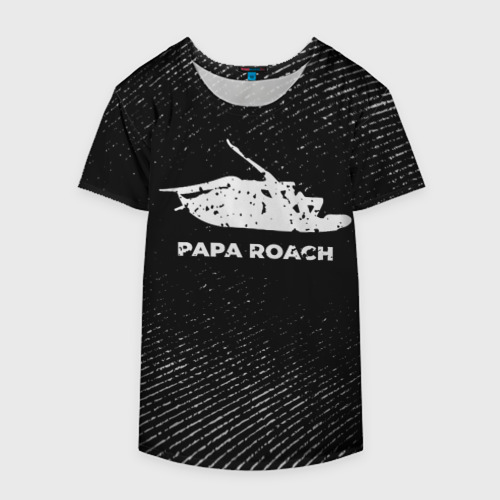 Накидка на куртку 3D Papa Roach с потертостями на темном фоне, цвет 3D печать - фото 4