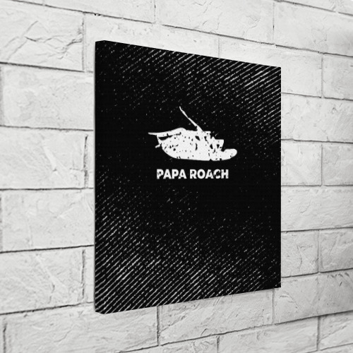 Холст квадратный Papa Roach с потертостями на темном фоне, цвет 3D печать - фото 3