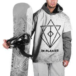 Накидка на куртку 3D In Flames с потертостями на светлом фоне