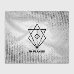 Плед 3D In Flames с потертостями на светлом фоне