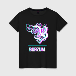 Женская футболка хлопок Burzum glitch rock