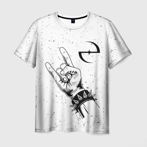 Мужская футболка с принтом Evanescence и рок символ, вид спереди №1