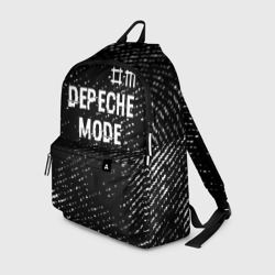 Рюкзак 3D Depeche Mode glitch на темном фоне: символ сверху