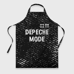 Фартук 3D Depeche Mode glitch на темном фоне: символ сверху