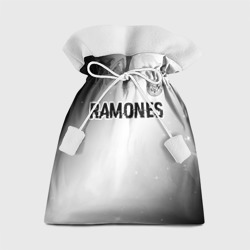 Подарочный 3D мешок Ramones glitch на светлом фоне: символ сверху