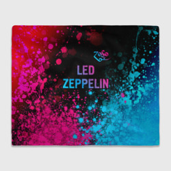 Плед 3D Led Zeppelin - neon gradient: символ сверху