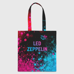 Шоппер 3D Led Zeppelin - neon gradient: символ сверху