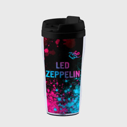 Термокружка-непроливайка Led Zeppelin - neon gradient: символ сверху