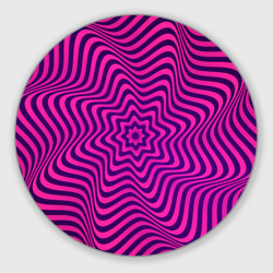 Круглый коврик для мышки Абстрактный фиолетовый узор