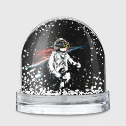 Игрушка Снежный шар Космонавт играет рок на гитаре