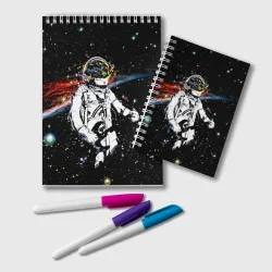 Блокнот Космонавт играет рок на гитаре