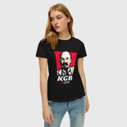 Женская футболка хлопок Ленин KGB so good - фото 2