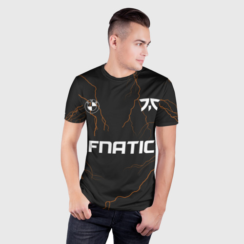 Мужская футболка 3D Slim Форма Fnatic молнии, цвет 3D печать - фото 3