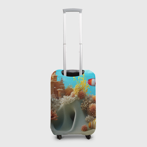 Чехол для чемодана 3D Карп с пивом, цвет 3D печать - фото 2