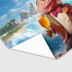 Бумага для упаковки 3D Мистер карп с пивом - фото 2